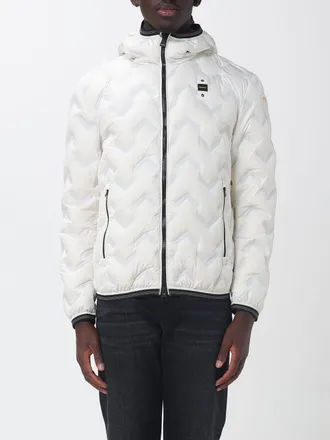 Blauer Quilted Nylon Hooded Down Jacket with Zip Closure