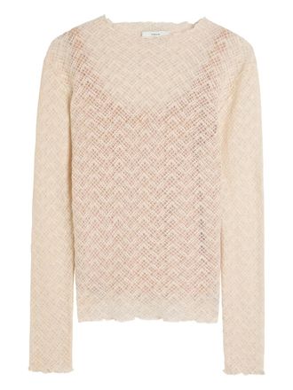 Vince lace long-sleeve top - Beige
