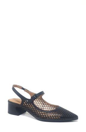 Gentle Souls Gladys Perf Slingback Pump in Black Leather at Nordstrom, Size 8.5