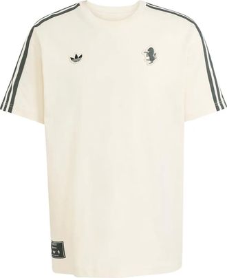 adidas side-stripes T-shirt - men - Cotton - S - Neutrals