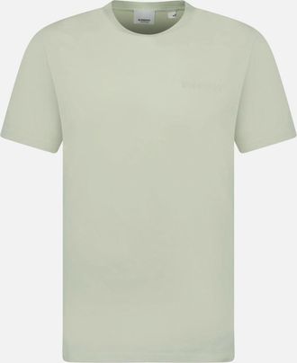 Burberry Mens Burberry Jenson Crew Neck Logo T-Shirt Light Green - Size: 40