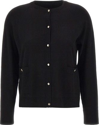 Elena Miro Viscose Blend Cardigan - Dames - Vesten - Zwart - M - Truien & Vesten