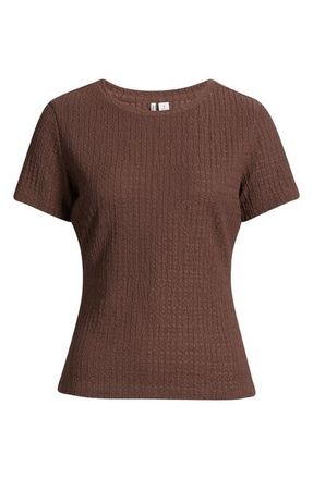 Nordstrom Textured T-Shirt in Brown Roast at Nordstrom, Size Xx-Small