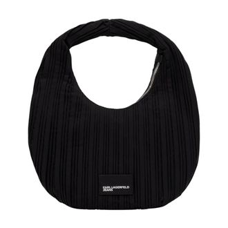 Karl Lagerfeld Small Hobo Pleated - Bags - Mujer - Negro - ONE SIZE
