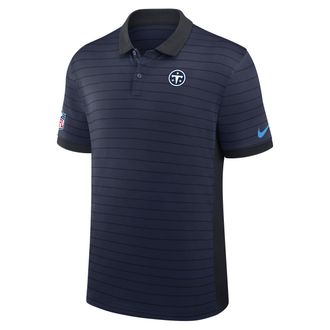 Nike Tennessee Titans Rivalries Collection Sideline Victory Striped Nike Mens Dri-FIT NFL Polo in Blue | 03BG0CZD9V-5U0