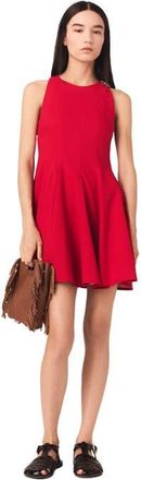 Maje Short flared linen-blend dress at Nordstrom, Size 36 Eu