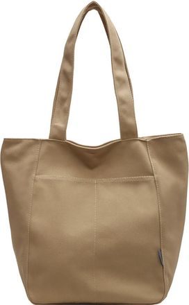 Generic Aesthetic Tote Bag for Women, Canvas Handbags with Zipper, Travel Shoulder Bags with Compartments, Suitable for Shopping, Office and Daily Commute (Kh