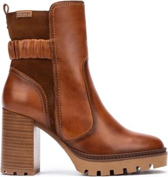 Pikolinos Cervera Laars met Hoge Hak - Dames - Laarzen met Hak - Bruin - 42 EU - Leer - Schoenen