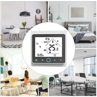 OEM Termostato Inteligente Wifi De Doble Tubo Para Ambientes, Controlador Digital Programable De Temperatura Para Aire Acondicionado (bac-002alw, Blanco) 