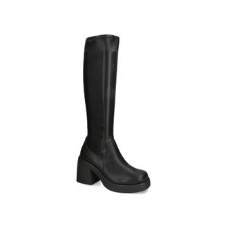 Steve Madden Womens Leather Berkleigh Black Boots - Size UK 8