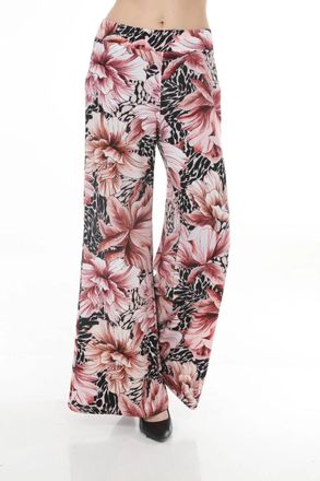 Joseph Ribkoff Floral Palazzo Pants In Beige/multi