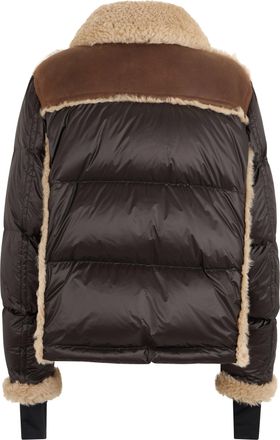 Moncler Mens Padded Jacket Argens Nappa & Shearling Brown Polyamide Down