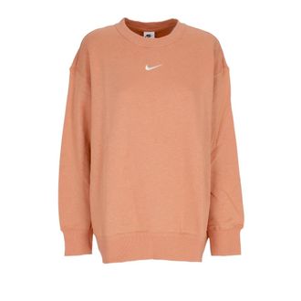 Nike Bruin Fleece Crewneck Sweatshirt - Dames - Sportshirts - Bruin - M - Katoen - Fitness
