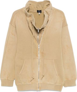 R13 Hoodie met paperbag taille - Beige