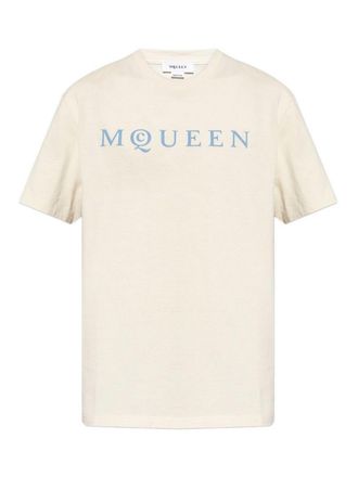 Alexander McQueen Ivory Cotton T-Shirt