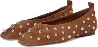 Naturalizer Carla Womens Shoes Dark Chestnut Stud Suede : 9.5 W (C), Leather