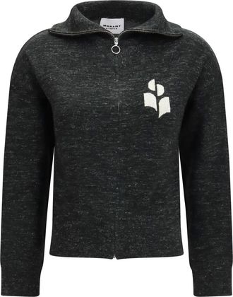 Isabel Marant Moulin&eacute; Gebreid Vest met Rits - Dames - Truien - Zwart - Maat: XS Katoen