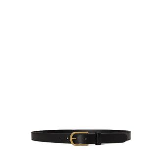 Ralph Lauren Cintura in pelle con fibbia arrotondata - - Accessories - Donna - Nero - S