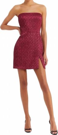 Amanda Uprichard Arely Dress In Burgundy