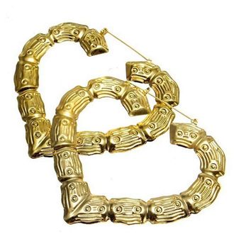 Generic Punk Large Joint Hoop Earrings Hip-Hop Gold Tone Ladies Big Circle Hoops SuperiorDurability