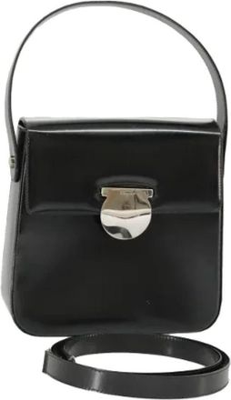 Ferragamo Tweedehands leren handtassen - Dames - Vintage Handtas - Zwart - ONE Size - Leer - Vintage