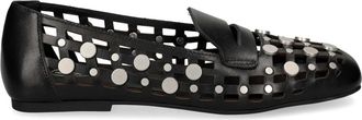 Ash Bali Square Toe Loafer - Dames - Loafers - Zwart - 35 EU - Leer - Schoenen