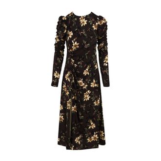 Mar De Margaritas Midi Dresses, female, Multicolor, M, Chloe Long Sleeve Dress