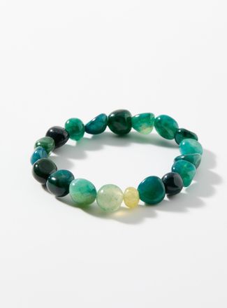 Simons Womens Green natural stone bracelet