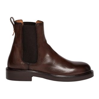 Elia Maurizi Schoenen, Dames, Bruin, 41 EU, Leer, Chelsea Boot met Drievoudige Zool in Donkerbruin