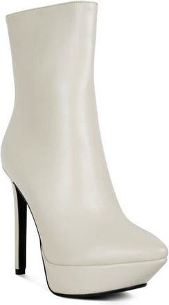 Rag & Co. Magna Platform Bootie in Pale Beige at Nordstrom Rack, Size 7