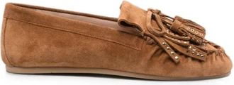 Stuart Weitzman Schoenen, Dames, Bruin, 38 1/2 EU, Loafers