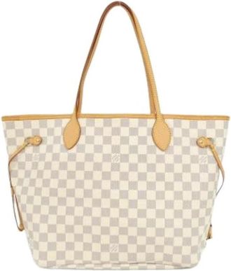 Louis Vuitton Pre-owned Tote Bags, female, White, Size: ONE SIZE Pre-owned Damier Azur Tote Bag