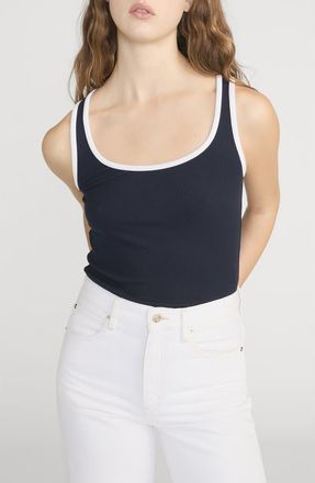 Frame Denim The Sporty Rib Tank in Navy at Nordstrom, Size X-Small