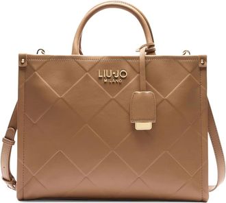 Liu Jo Borsa tote con motivo a rombi - Marrone