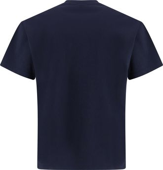 Givenchy Mens Cotton T-Shirt With Logo Patch Dark Navy T-Shirts And Polos