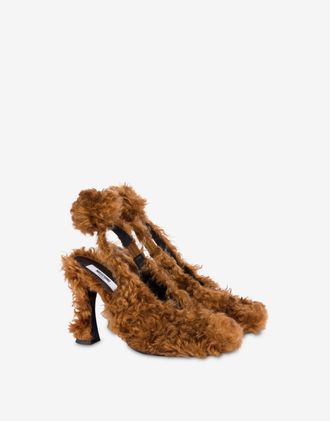 Moschino Mohair pumps - Brown