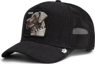 Goorin Brothers Punk Dawg Patch Snapback Trucker Hat in Black Denim at Nordstrom