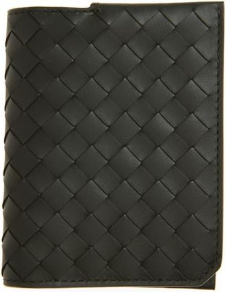 Bottega Veneta Piccolo Intrecciato Leather Bifold Wallet in 3009 Dark Green-Silver at Nordstrom