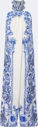 Camilla Floral crystal-embellished silk jumpsuit