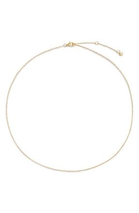 Monica Vinader Slim Rolo Chain Necklace in 18K Gold Vermeil at Nordstrom
