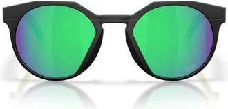 Oakley HSTN 52mm Round Sunglasses in Matte Black/prizm Jade at Nordstrom
