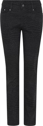 C.Ro Grijze Slangenprint Stijlvolle Top - Dames - Skinny broeken - Zwart - L - Broeken