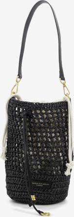 Gianni Chiarini Borsa secchiello Nefeli in paglia nera