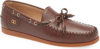 Valentino Garavani Boat Shoe in Brown at Nordstrom, Size 12Us