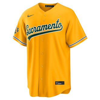 Nike Brent Rooker Athletics Nike Mens MLB Stadium Jersey in Yellow | RE260JQPFZ9-EAK