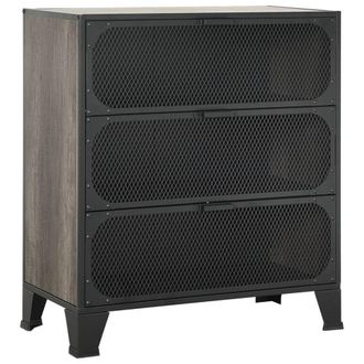 Berkfield Home Storage Cabinet Grey 72x36x82 cm Metal & MDF | Size: 72 x 36 x 82 cm