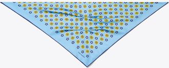 Tory Burch Womens Floral Logo Triangle Scarf, One Size