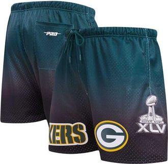 Pro Standard Mens Pro Standard Black/Green Green Bay Packers Ombre Mesh Shorts at Nordstrom, Size Xx-Large