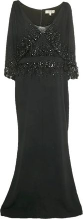 Badgley Mischka Abito lungo con decorazione - Nero