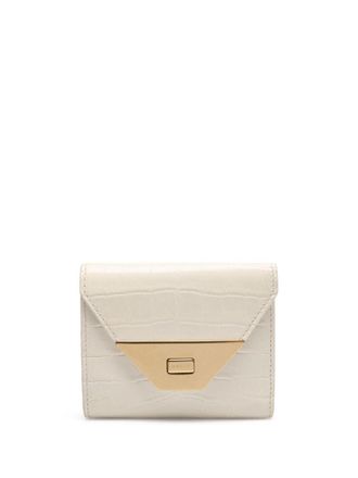 Bally crocodile-embossed leather wallet - women - Calf Leather - One Size - Neutrals